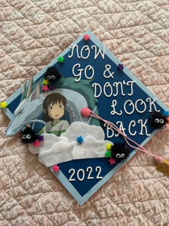 graduation cap: cute animation quote