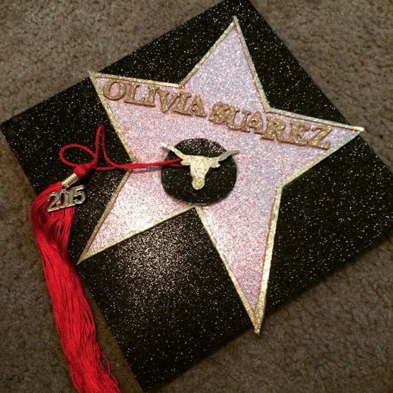 graduation cap: Hollywood walk of flame