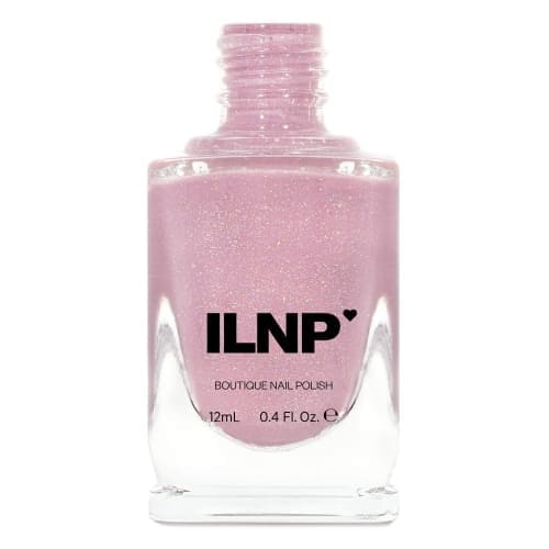 baby pink glitter nail polish