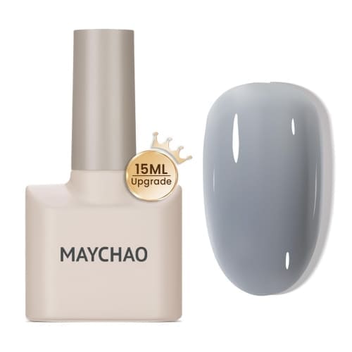 light gray jelly gel nail polish