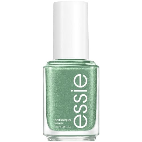 shimmery sage green nail polish