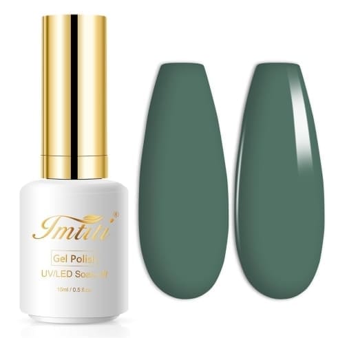 forest green gel nail polish