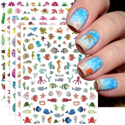 cute summer nail art stickers
