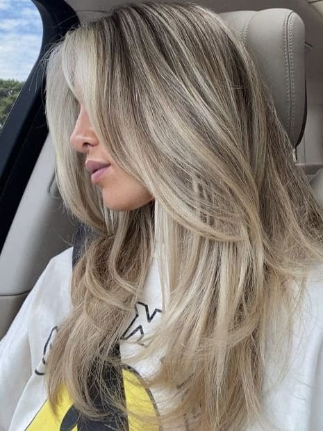 summer hair color: ash gray highlights 