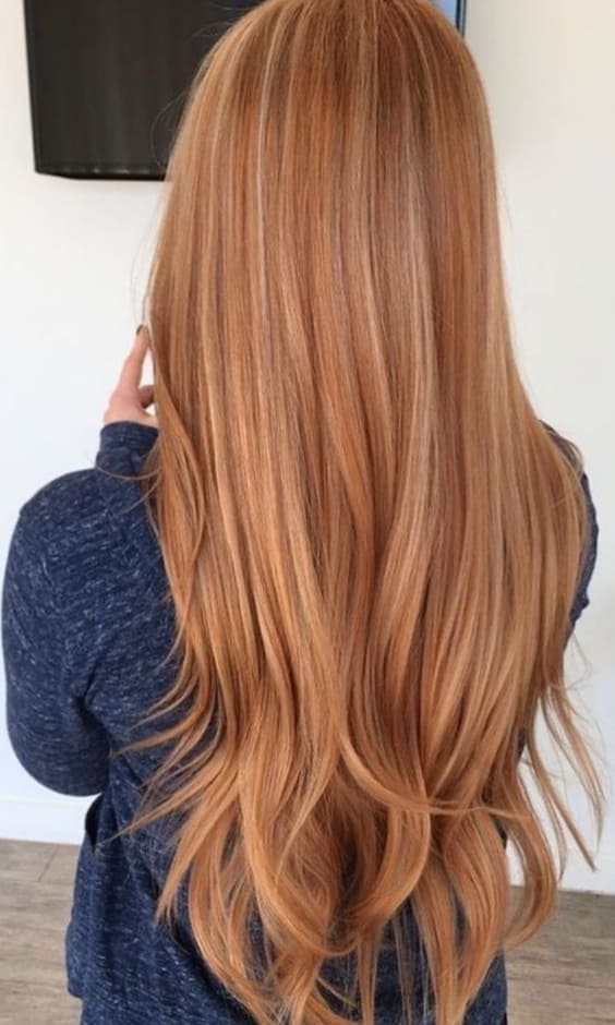 summer hair color: orange blonde highlights 
