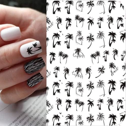 palm tree nail stickers