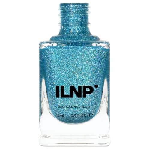aqua blue turquoise glitter nail polish