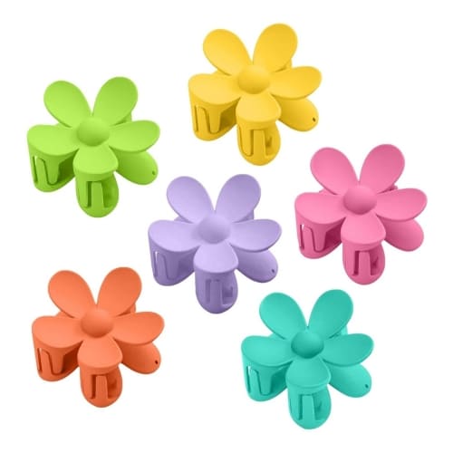 colorful flower hair claws