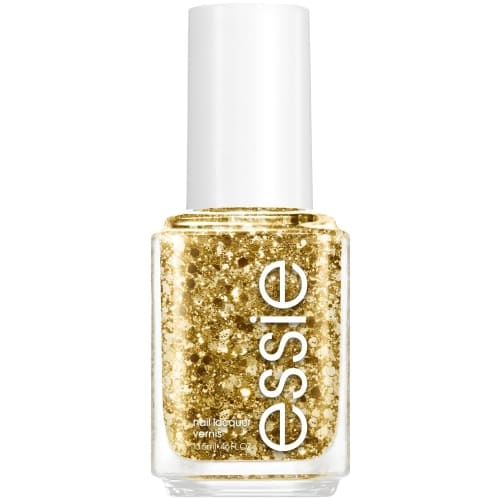 gold glitter nail polish