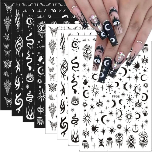 gothic goth nail art stickers