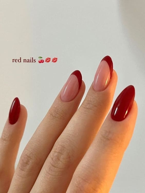 20 Chic Red French Tip Nails for a Sophisticated Look