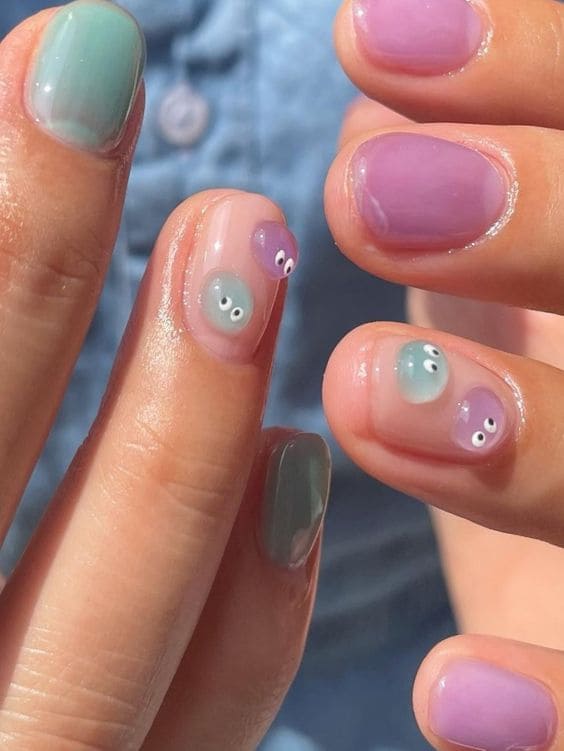 summer nail design: 3d jelly accents