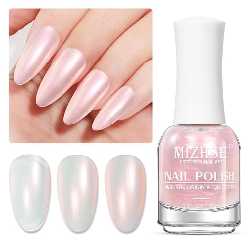 light pink pearl nail polish