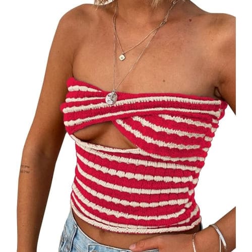 red striped top