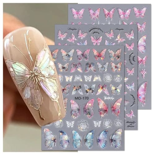 butterfly nail art stickers