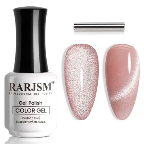 pink cat eye gel nail polish