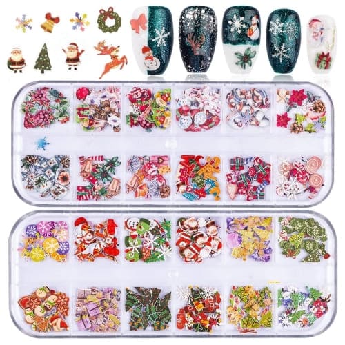 christmas nail sequin stickers