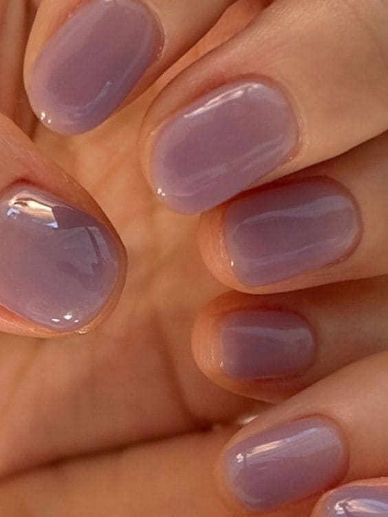 fall nails: purple jelly 