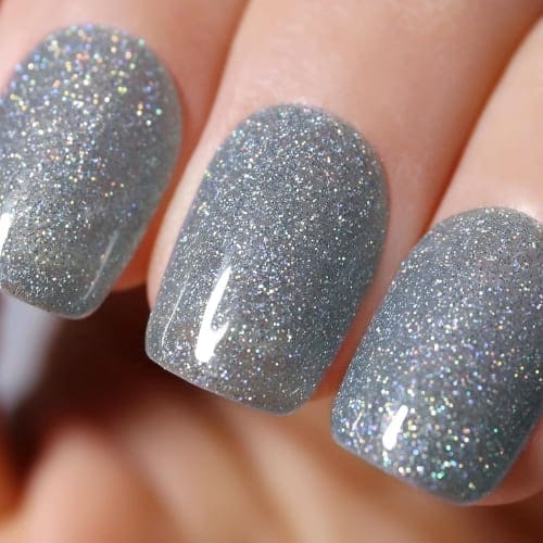 gray glitter gel nail polish