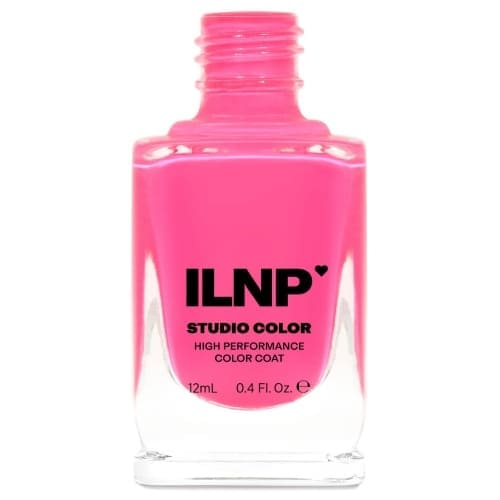 neon pink nail polish