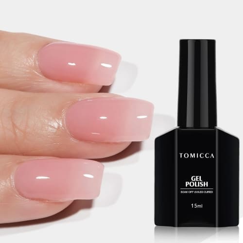 sheer pink jelly gel nail polish