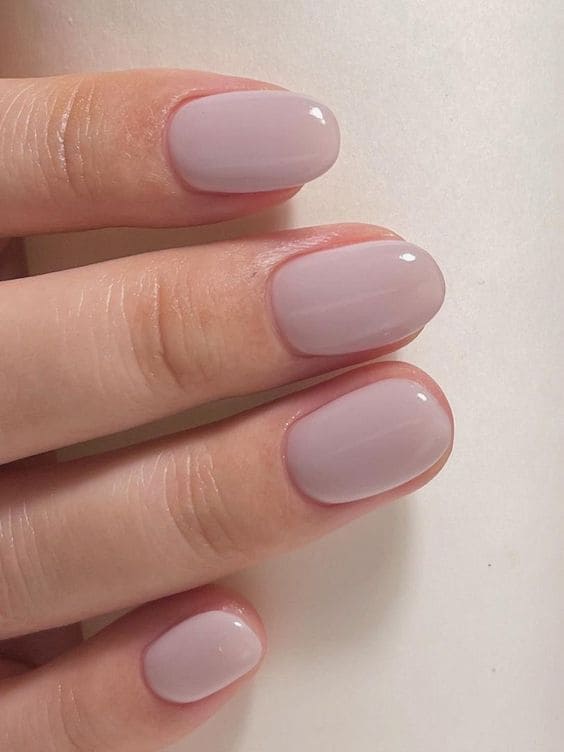 mauve nails: light gray 