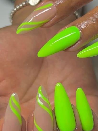 19 Refreshing Neon Green Nails to Add the Perfect Splash of Color