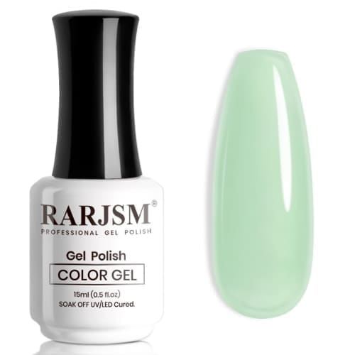 mint green jelly gel nail polish
