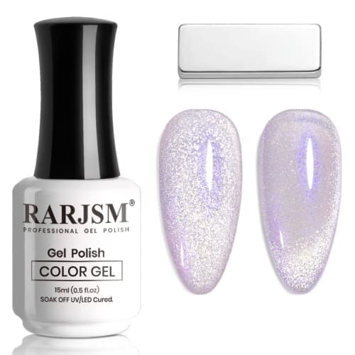 lavender cat eye gel nail polish