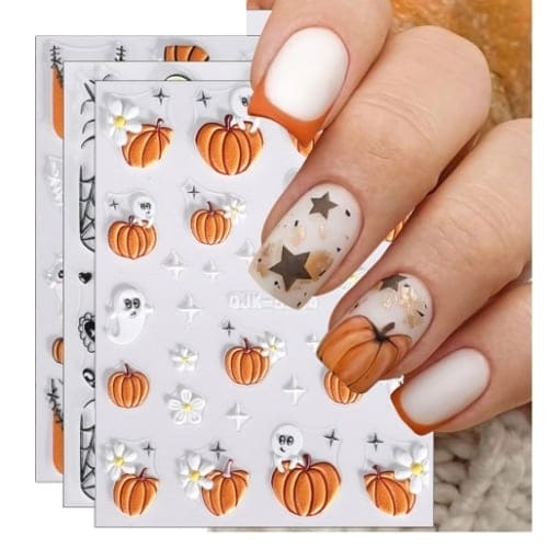 pumpkin nail art stickers