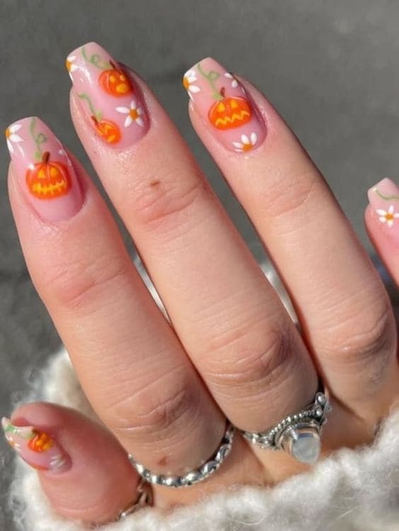 pumpkin nails: jack o lanterns 
