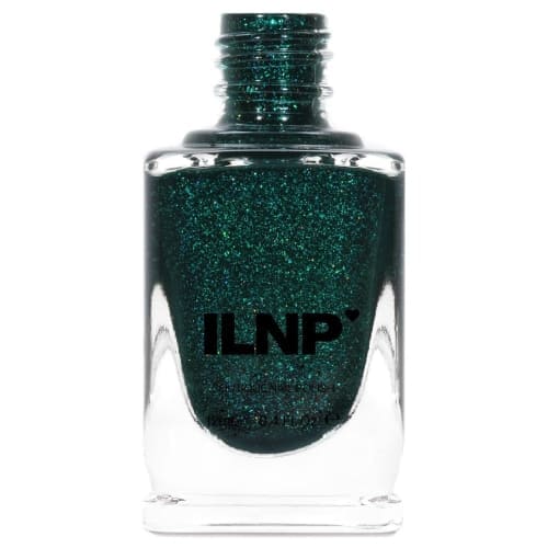 emerald green glitter nail polish