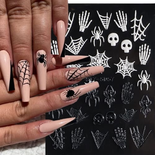spider web nail stickers