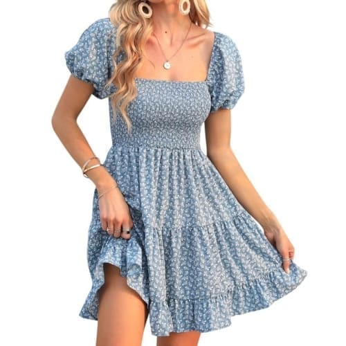 light blue mini summer dress