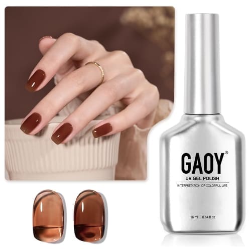 brown jelly gel nail polish