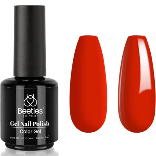 orange red gel nail polish
