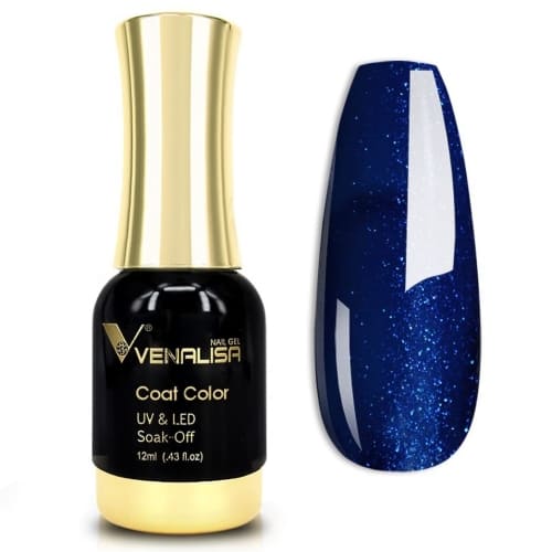 dark blue glitter gel nail polish